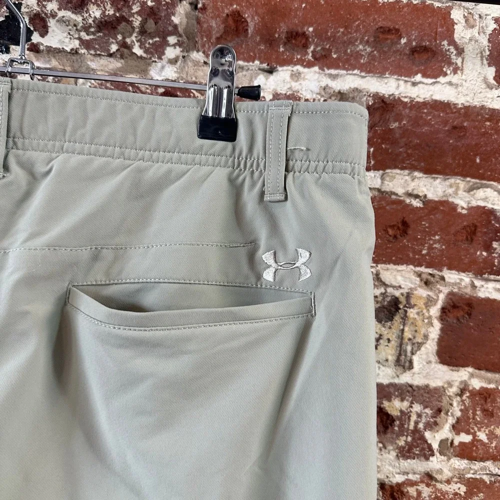 Under Armour Pants Mens 34x30 Tan Hiking Trail Golf Dress lightweight
